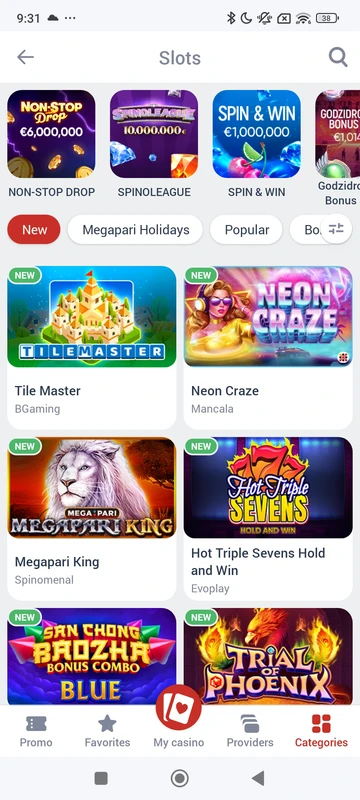 Megapari ilovasi skrinshoti 6